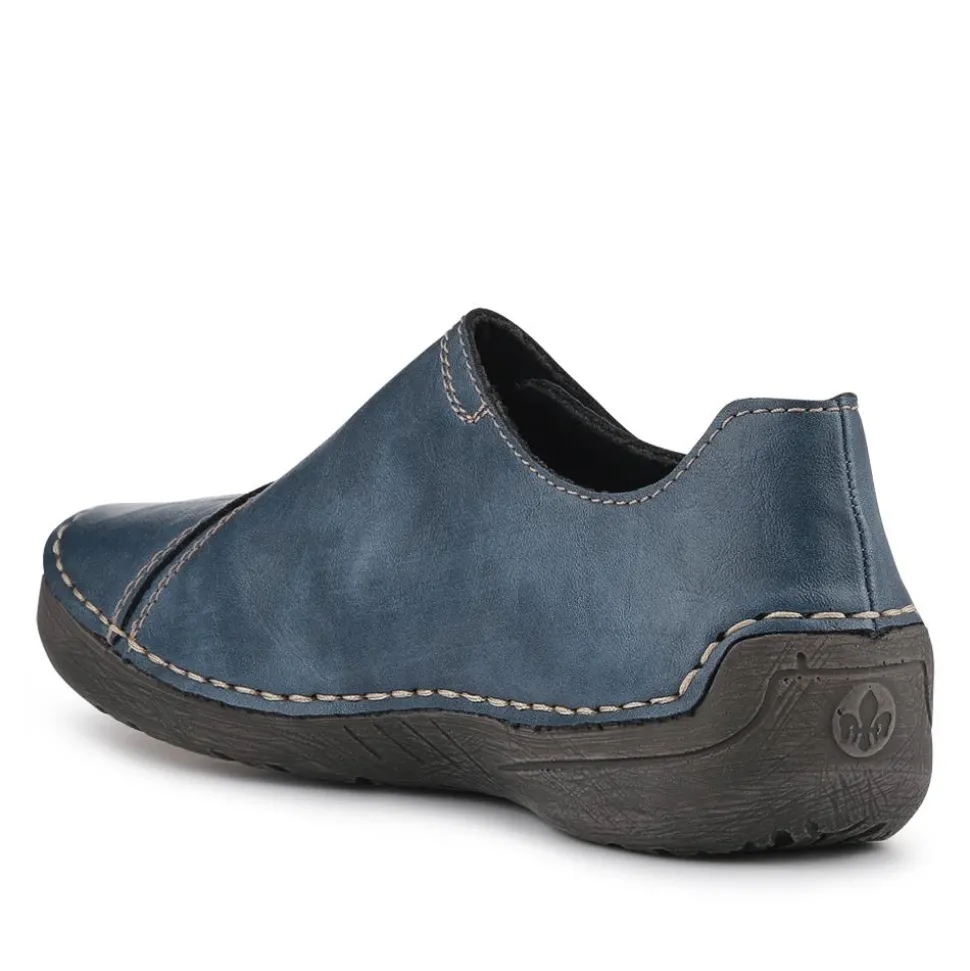 Rieker Stitch Pattern Slip-On Shoes - Blue