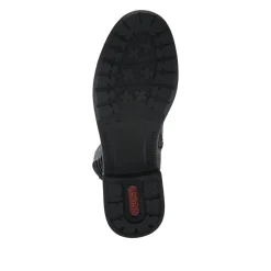Rieker Water Resistant Zip Up Long Boots - Black
