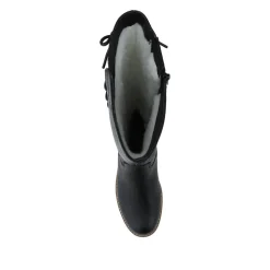 Rieker Water Resistant Zip Up Long Boots - Black