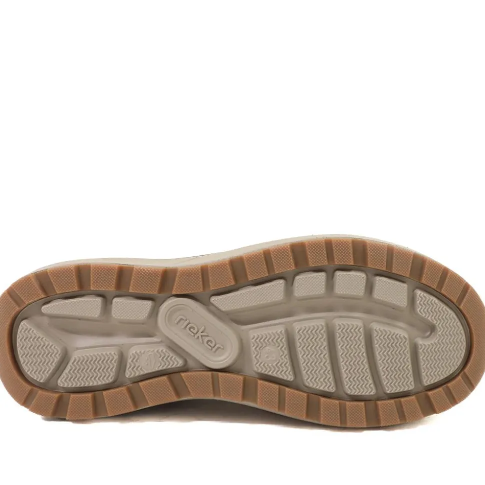 Rieker Wide Fit Elasticated Shoes - Brown