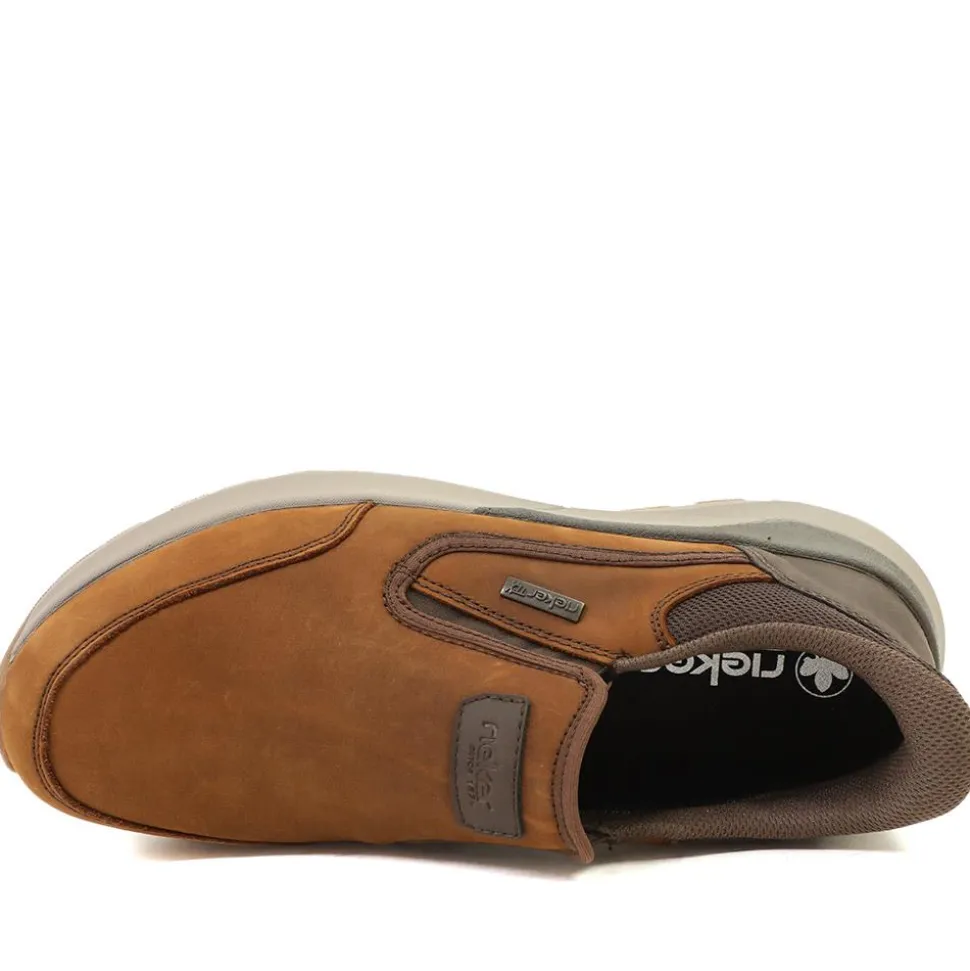 Rieker Wide Fit Elasticated Shoes - Brown