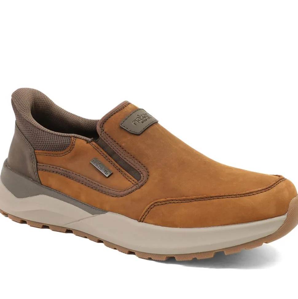 Rieker Wide Fit Elasticated Shoes - Brown
