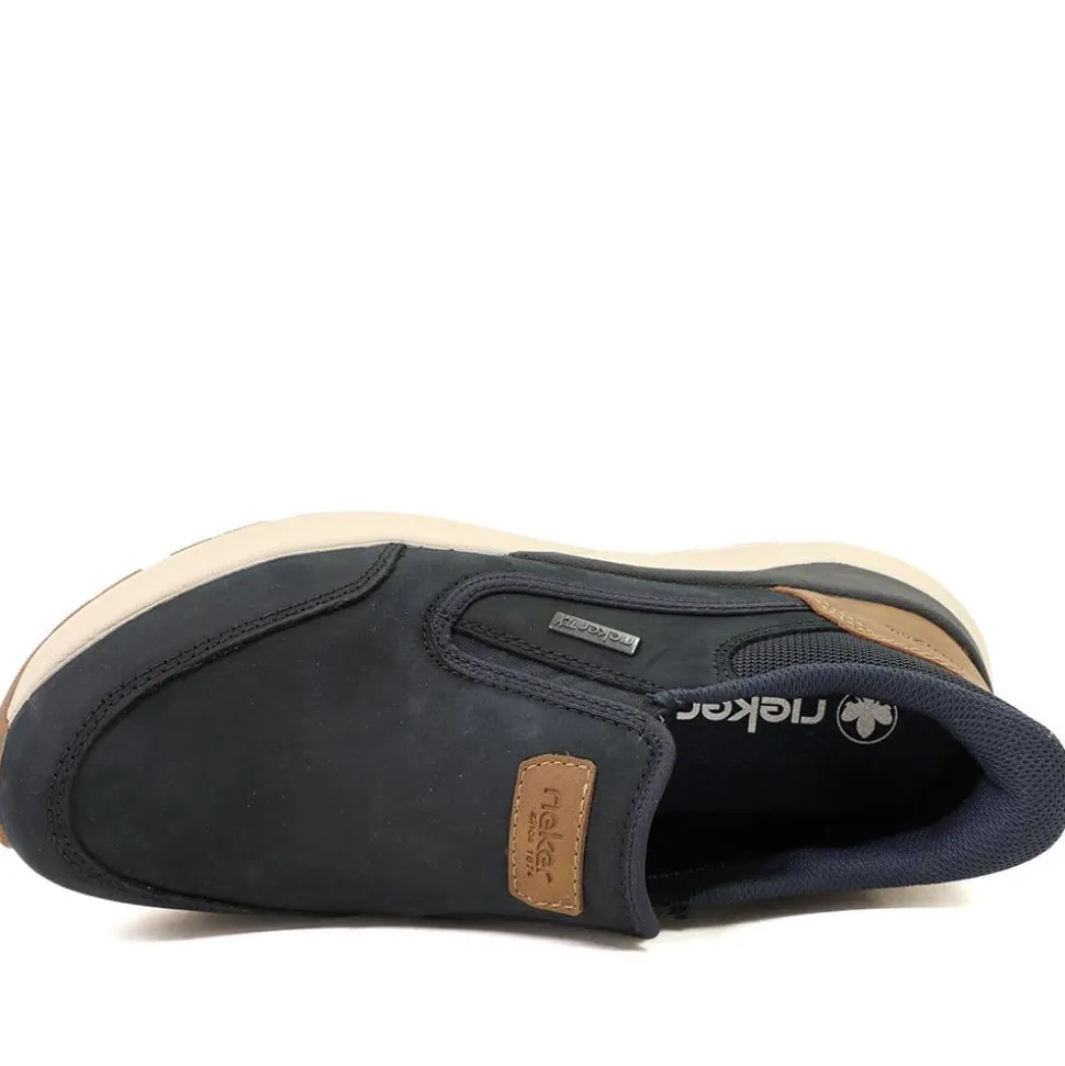 Rieker Wide Fit Elasticated Shoes - Navy