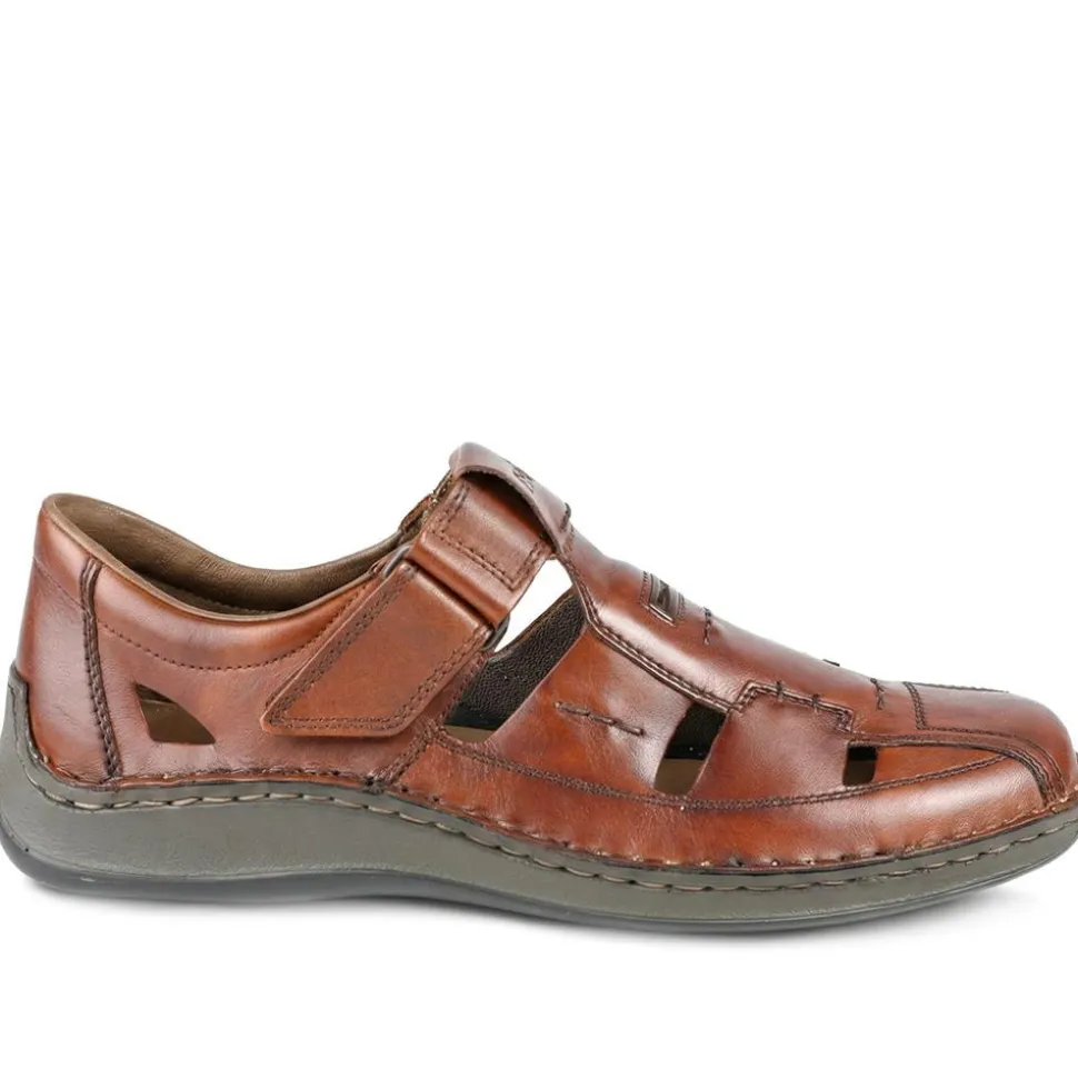 Rieker Wide Fit Fisherman Sandals - Tan