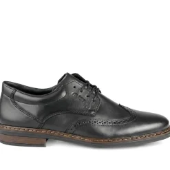 Rieker Wide Fit Smart Brogue Lace Up Shoes - Brown