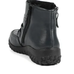 Rieker Wide Fit Zip Up Ankle Boots - Navy