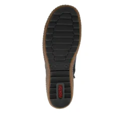 Rieker Zip & Lace High-Top Trainers - Navy