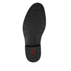 Rieker Zip & Lace Leather Shoes - Black