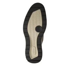 Rieker Zip & Lace Leather Smart Shoes - Tan