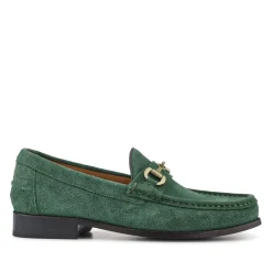 Roan Leather Slip-On Shoes - Olive Suede