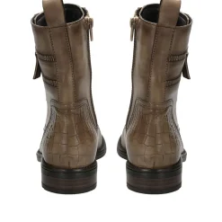 Ronja Leather Lace-Up Ankle Boots - Beige