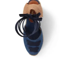 Rosabelle Lace Detail Espadrilles - Denim