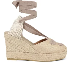 Rosabelle Lace Detail Espadrilles - Gold