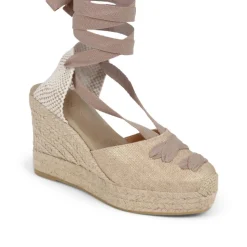 Rosabelle Lace Detail Espadrilles - Gold