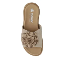 Rose-Detailed Sliders - Beige