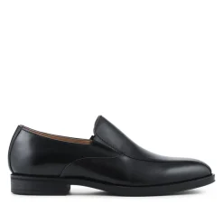 Rothbury Wide Fit Slip On Leather Loafers - Black
