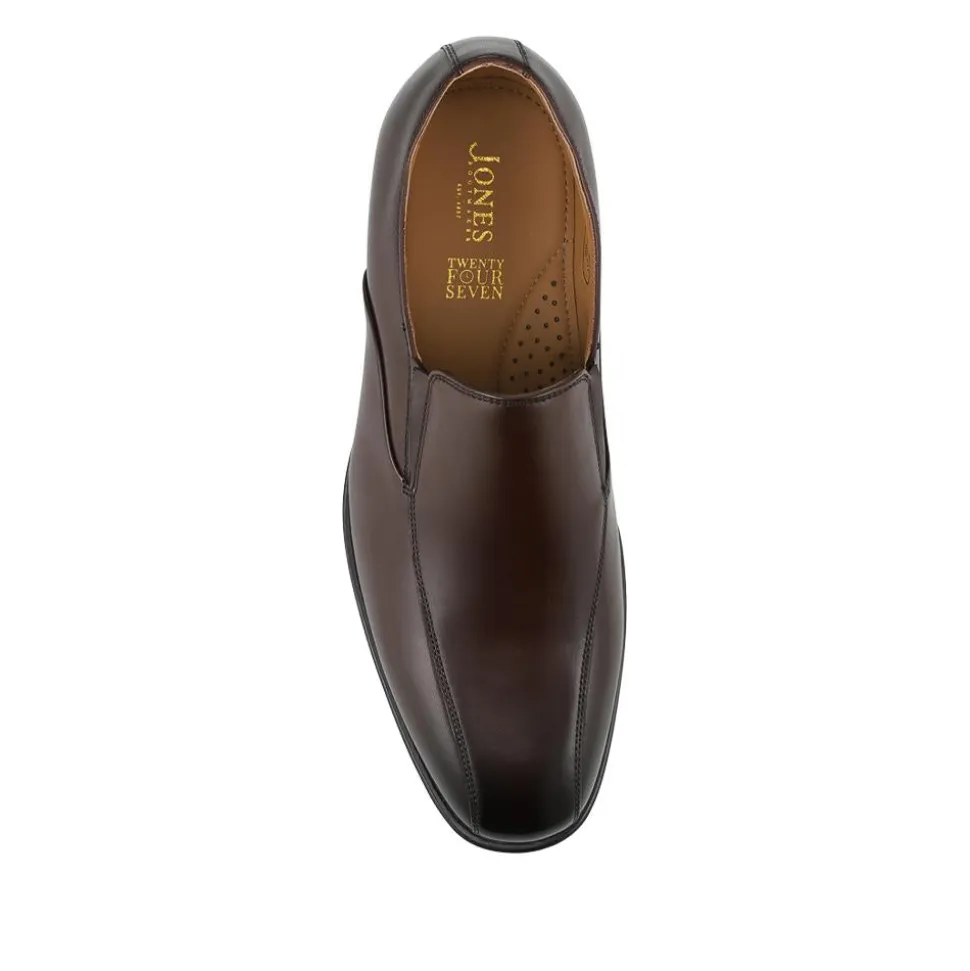 Rothbury Wide Fit Slip On Leather Loafers - Brown