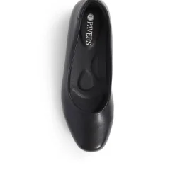 Rounded-Toe Ballet Flats - Black