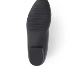 Rounded-Toe Ballet Flats - Black