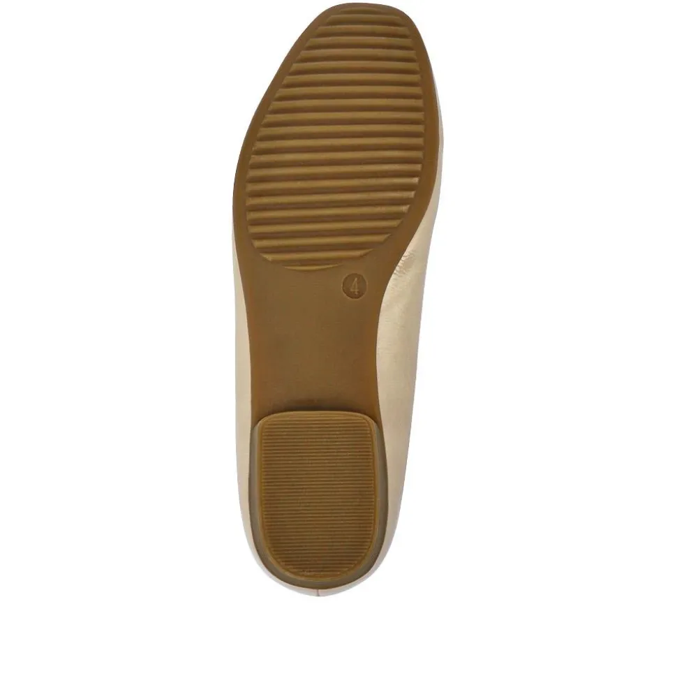 Rounded-Toe Ballet Flats - Nude Patent