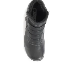 Ruched Ankle Boots - Black