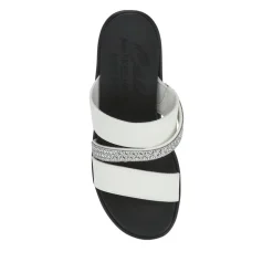 Rumble On Wedge-Heeled Mules - White