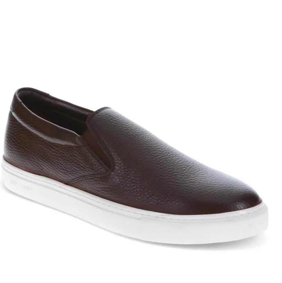 Ryden Leather Slip-On Shoes - Dark Brown