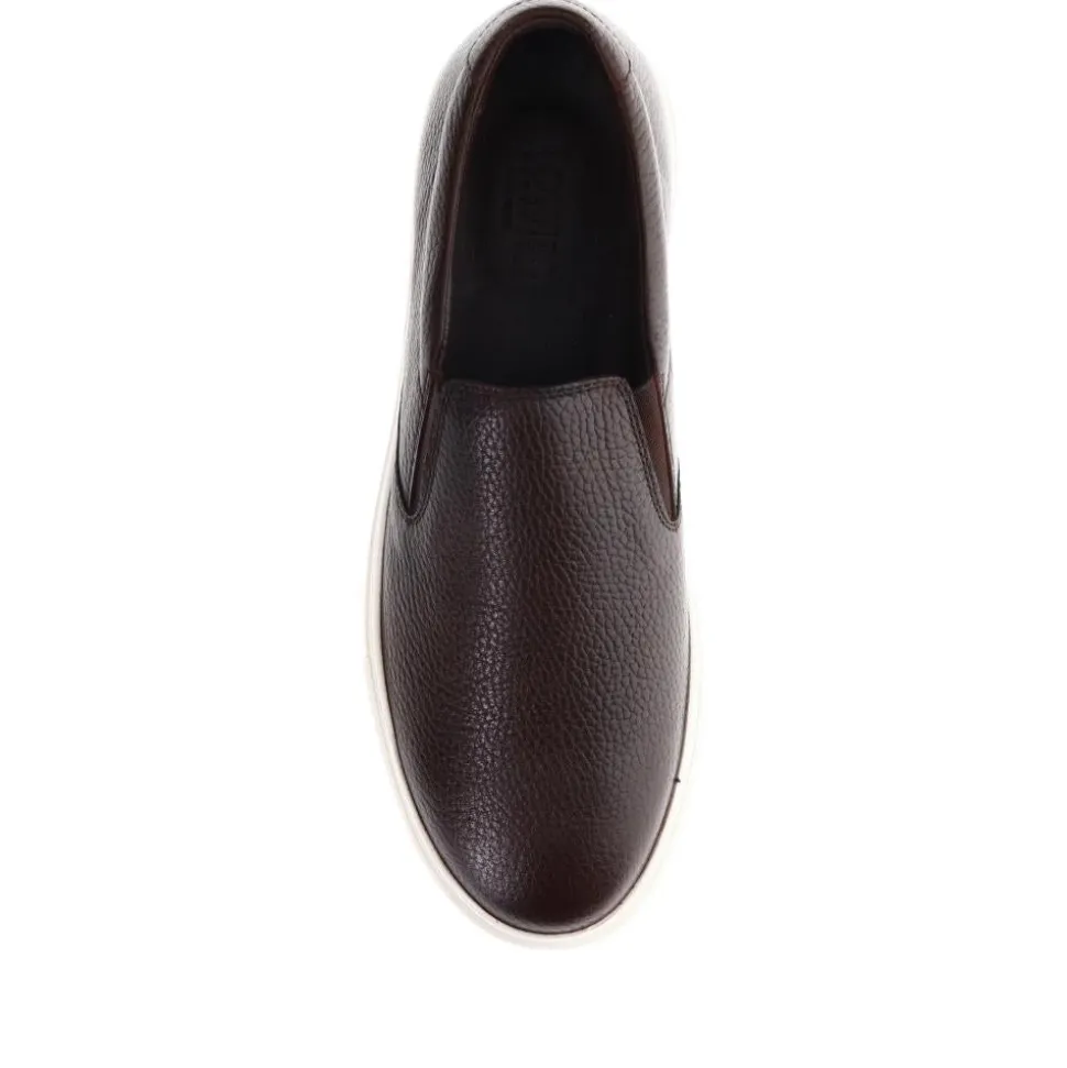 Ryden Leather Slip-On Shoes - Dark Brown