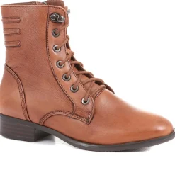 Sabina-03 Leather Ankle Boots - Tobacco