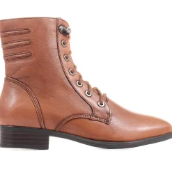 Sabina-03 Leather Ankle Boots - Tobacco