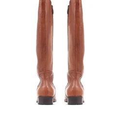 Sabina-01 Leather Knee High Boots - Tan
