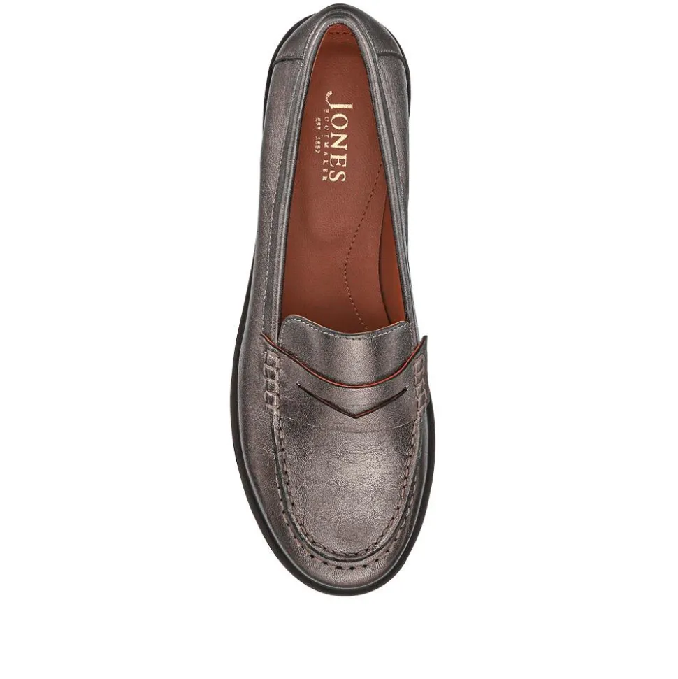 Sabra Heeled Slip-On Shoes - Pewter