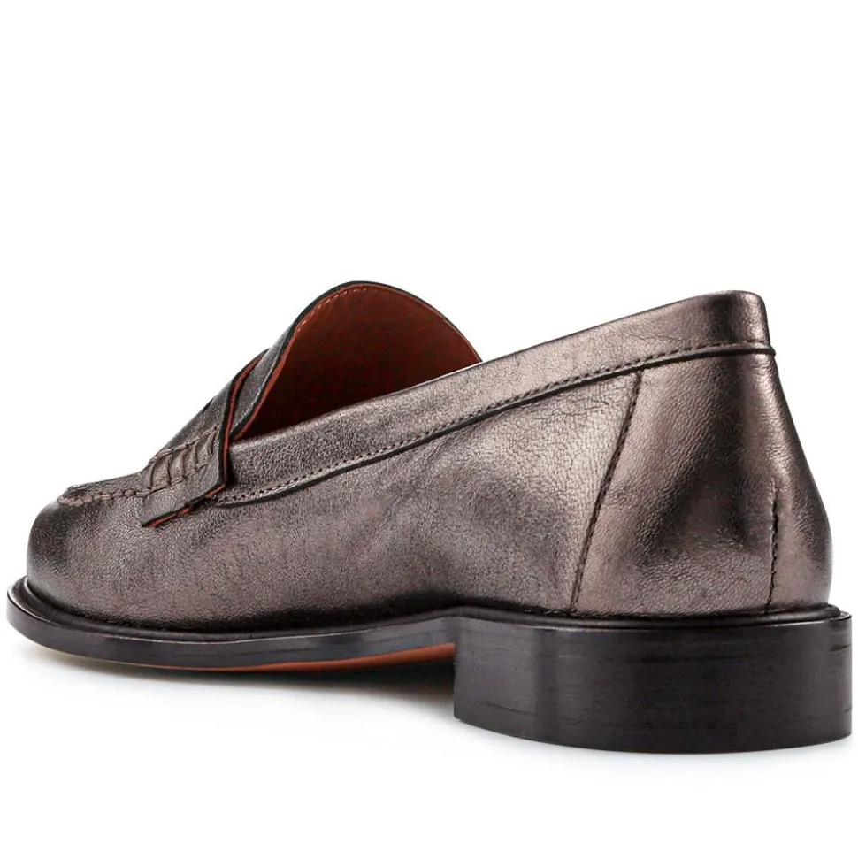 Sabra Heeled Slip-On Shoes - Pewter