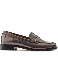 Sabra Heeled Slip-On Shoes - Pewter