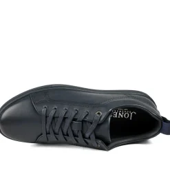 Salvador Leather Lace Up Trainers - Navy Leather