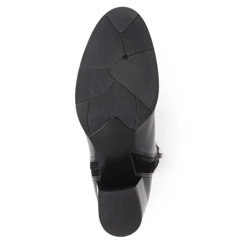 Sarina Heeled Ankle Boots - Black