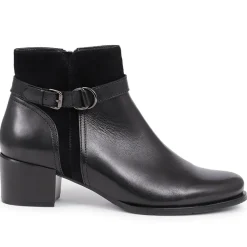 Sarina Heeled Ankle Boots - Black