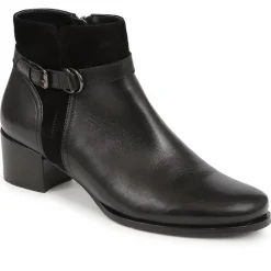 Sarina Heeled Ankle Boots - Black