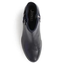 Sarina Heeled Ankle Boots - Navy