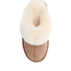 Sheepskin Lined Slippers - Chestnut