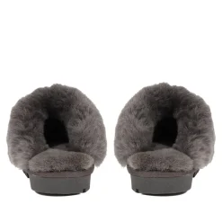 Sheepskin Lined Slippers - Grey