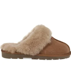Sheepskin Lined Slippers - Taupe