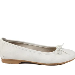 Short-Heeled Casual Pumps - Beige Snake