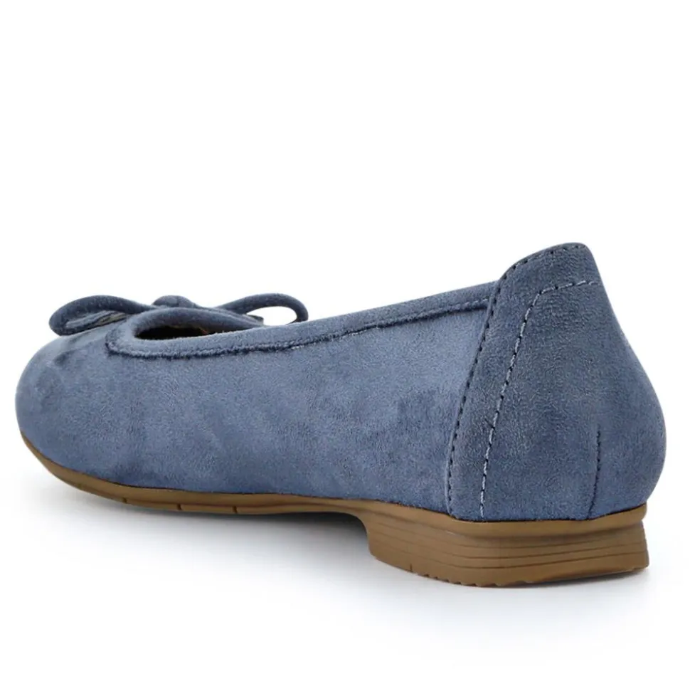Short-Heeled Casual Pumps - Blue