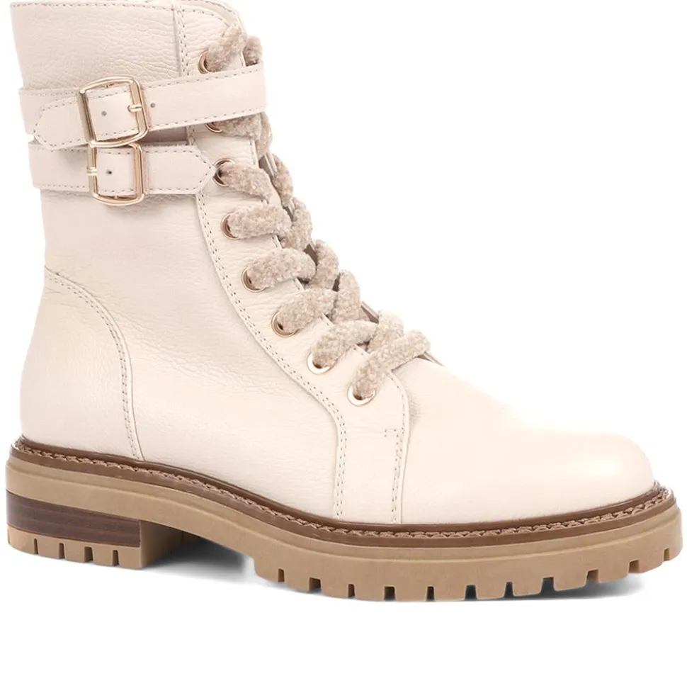 Simonetta Biker Boots - White