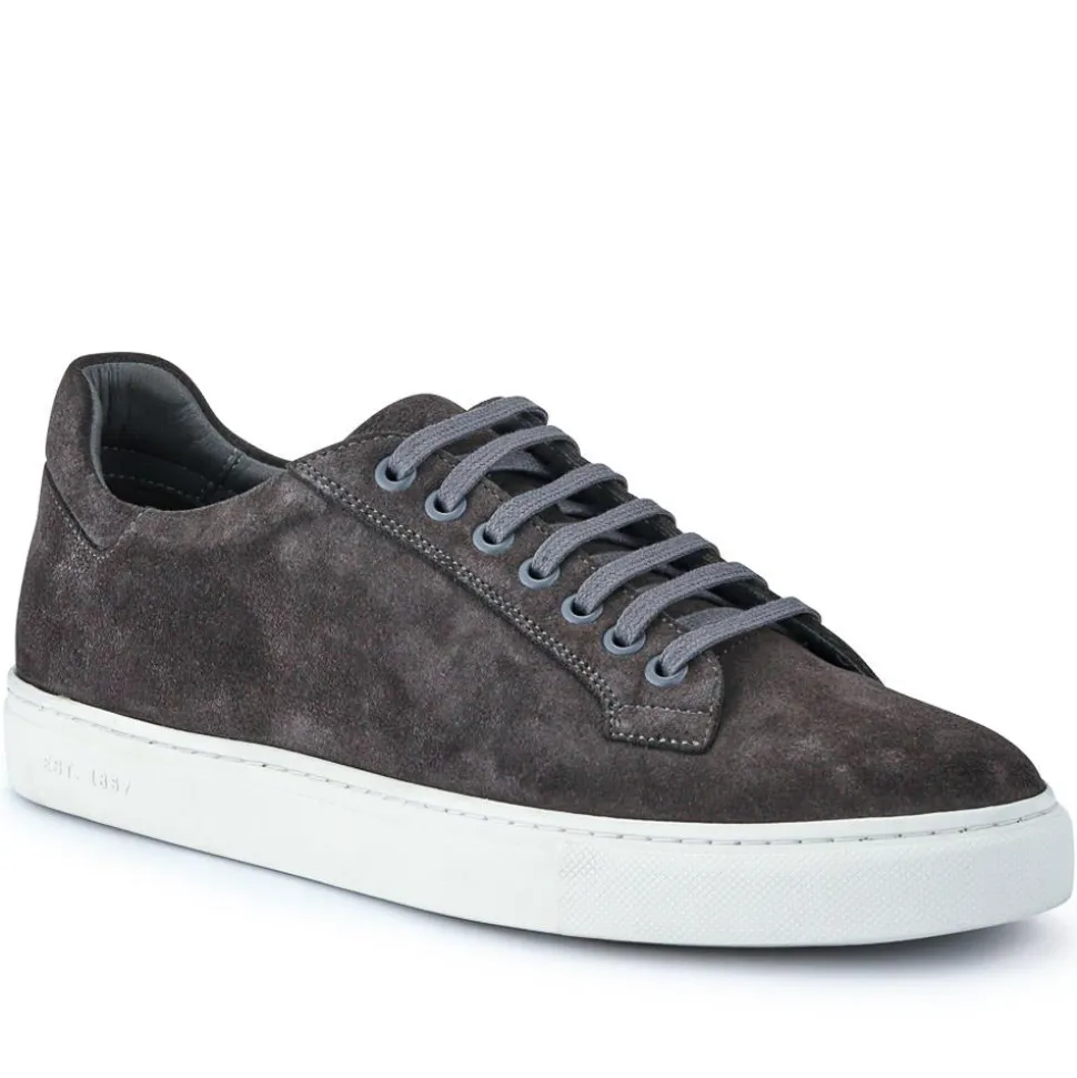 Simon Leather Men's Trainers - Grey Suede