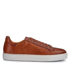 Simon Leather Men's Trainers - Tan
