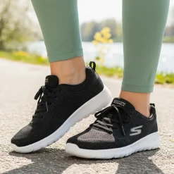 Skechers Air Cooled Lace Up Trainers - Black