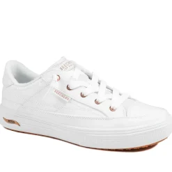 Skechers Arch Fit Arcade Lace Up Trainers - White