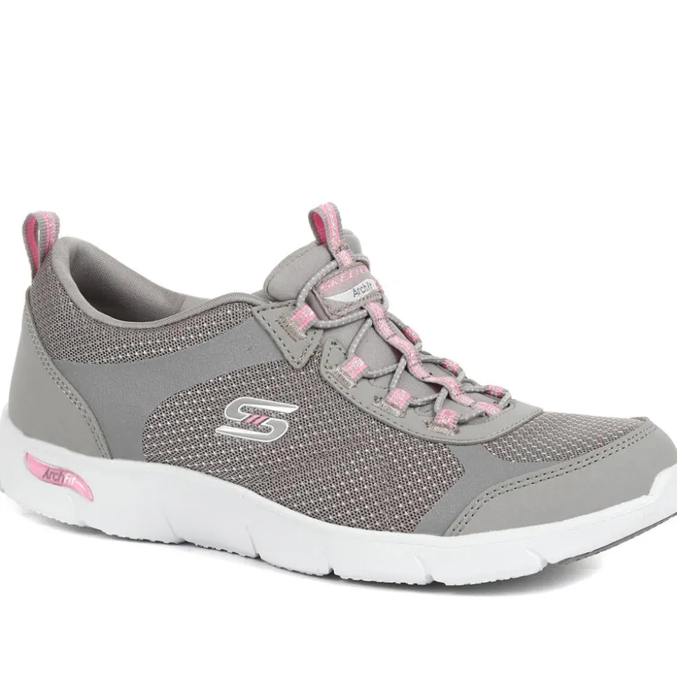 Skechers Arch Fit Refine Her Best Trainers - Grey-Pink
